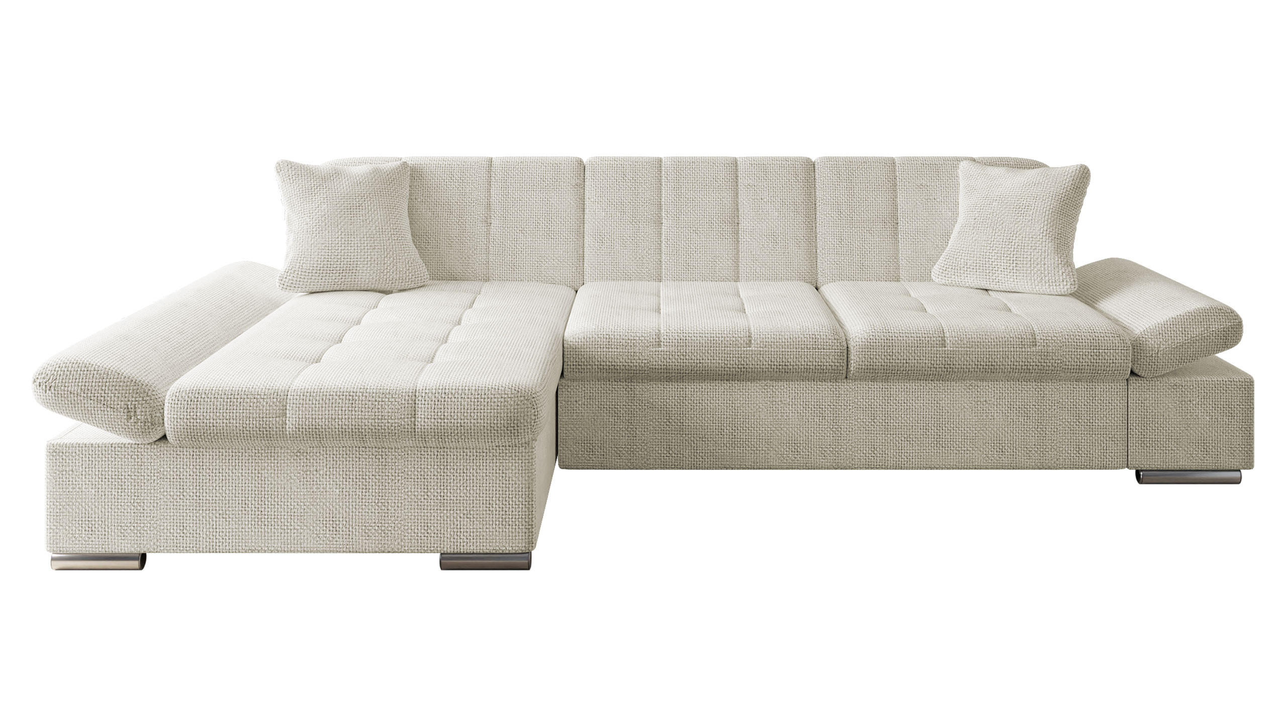ECKSOFA Malwi, Seite: Links - Naturfarben, Holz/Textil (278/161cm) - MIRJAN24