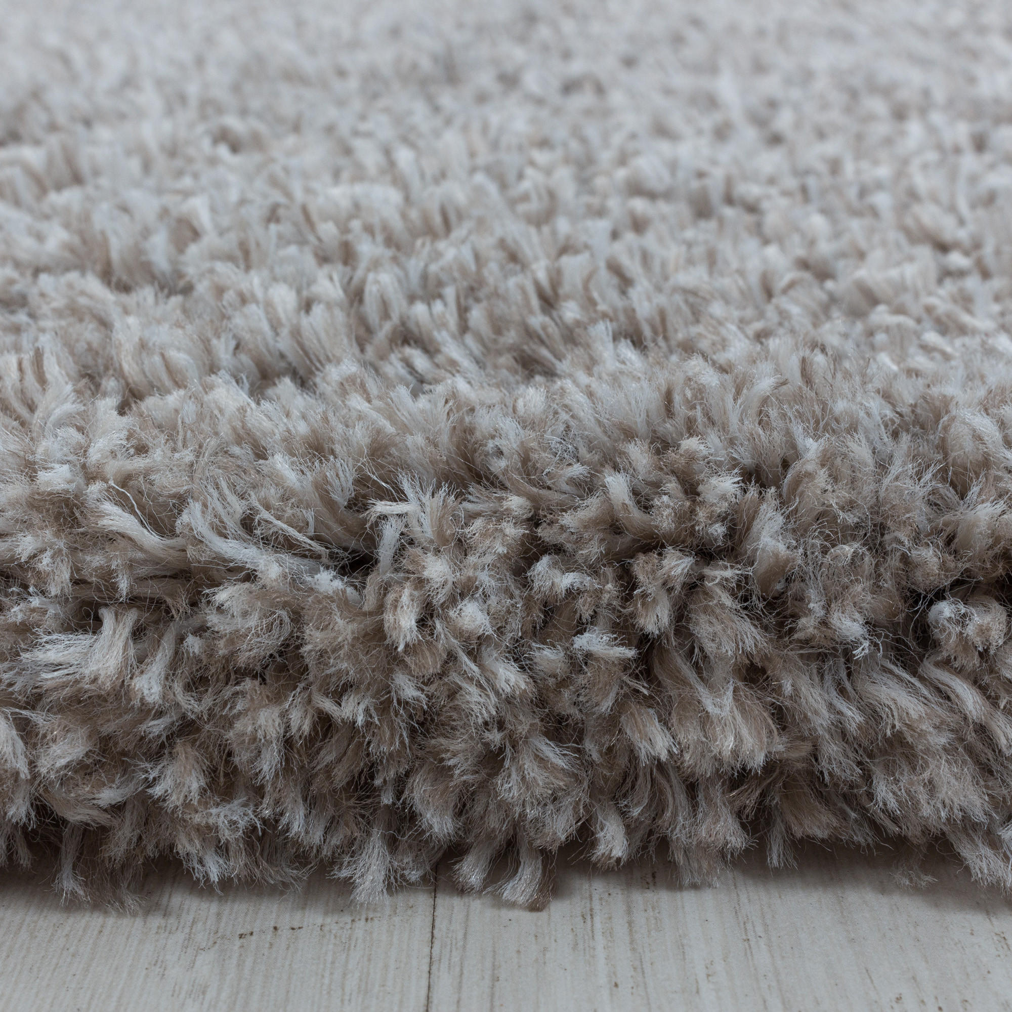 TEPPICH Hochflor Shaggy Uni Style Polypropylen Wohnzimmer Beige Rund 200x200 - Beige, Textil (200/200cm) - KADIMA DESIGN