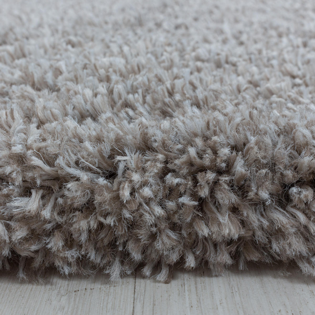 TEPPICH Hochflor Shaggy Uni Style Polypropylen Wohnzimmer Beige Rund 160x160 - Beige, Textil (160/160cm) - KADIMA DESIGN