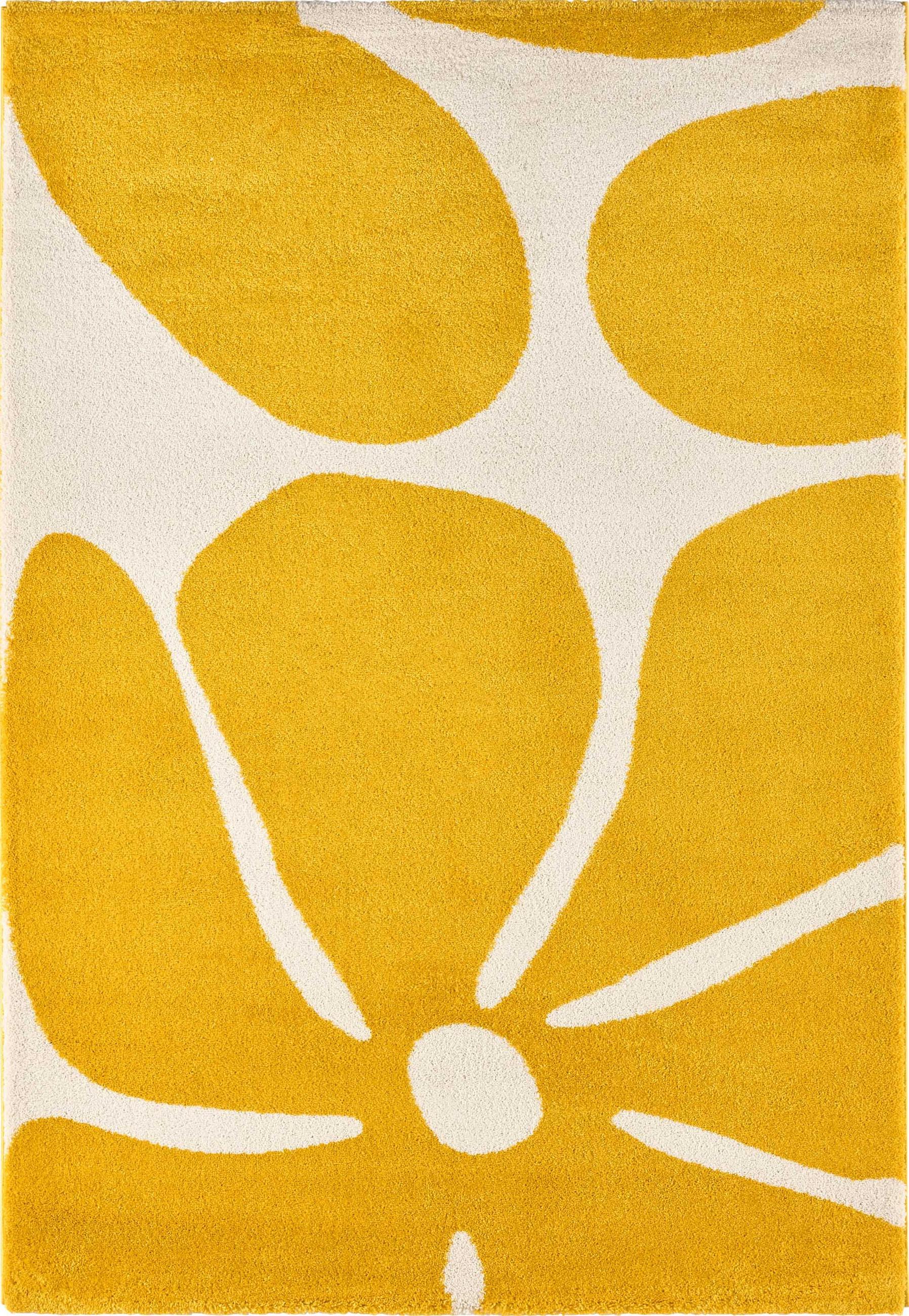 TEPPICH vintage blume gelb Groovy 80x140 cm - Gelb, Textil (80/140cm) - Nazar Rugs