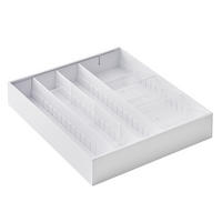 BESTECKKASTEN Tower 5415 Weiß ausziehbar, 5,5 x 30–47,5 x 35 cm - Weiß, Kunststoff (47.5/5.5/35cm) - Yamazaki