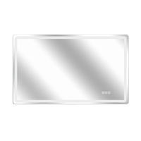 WANDSPIEGEL 60/2/100 cm silber aus Glas und Metall mit LED, Anti-Beschlag - Silberfarben, Glas (60/2.9/100cm) - OKWISH