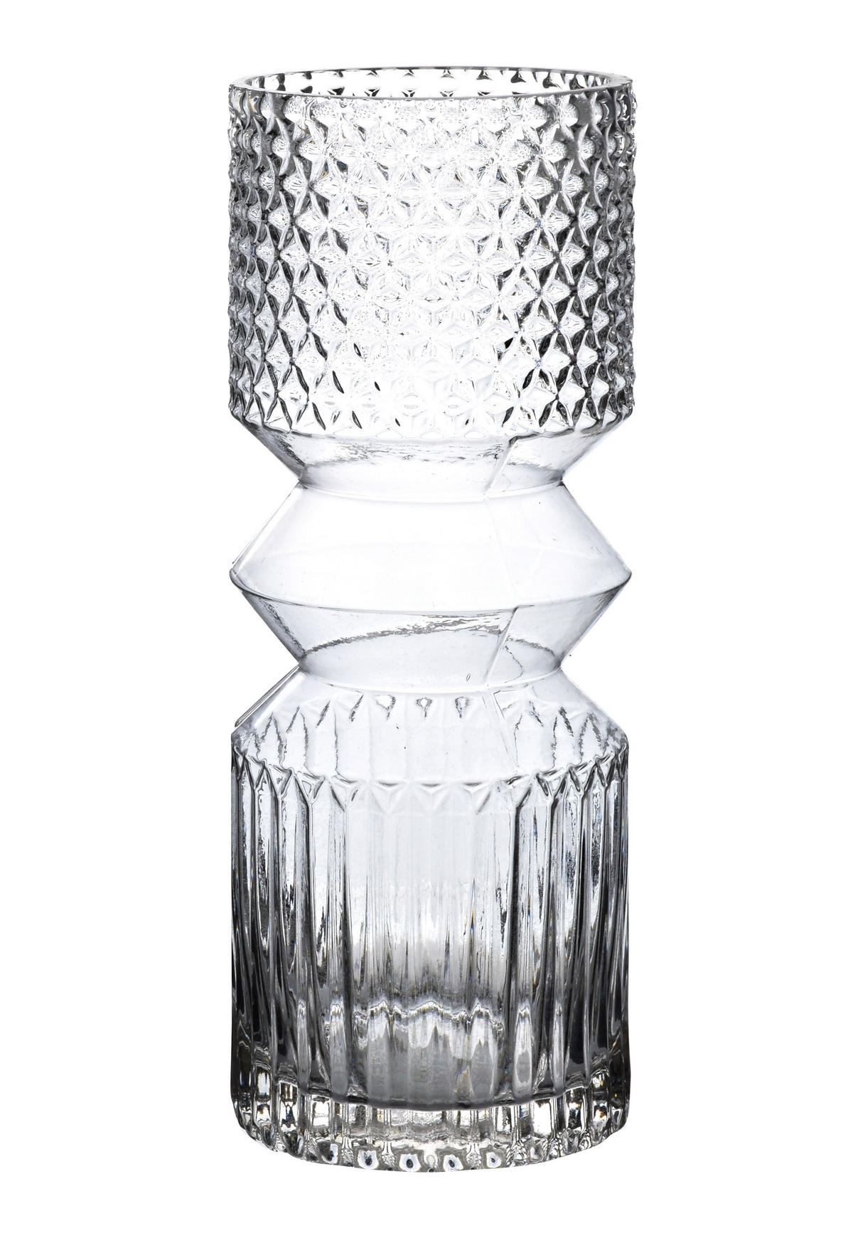 VASE Serenite Transparent 12/12/30 cm Glas - Transparent, Glas (30cm) - Mondex