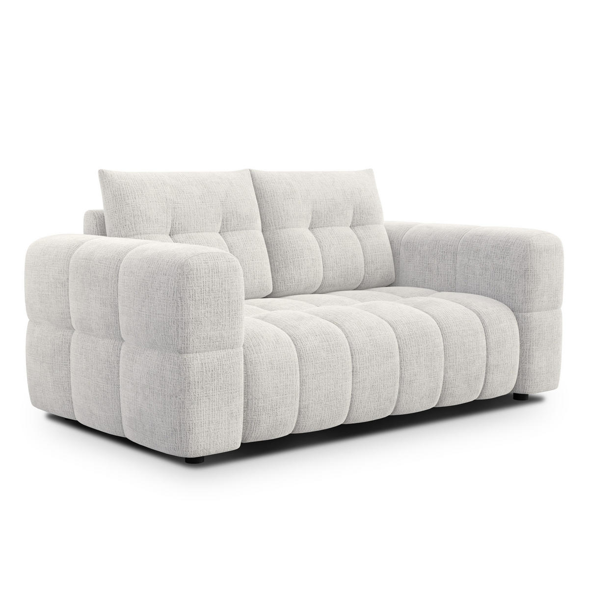 SOFA CLOUDI 2-Sitzer, creme - Creme/Schwarz, Holz/Textil (181/89/104cm) - Courtois Laville