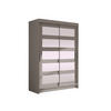 KLEIDERSCHRANK Miami IV - Kaschmir/Silberfarben, Holzwerkstoff/Kunststoff (120/200/58cm) - MIRJAN24