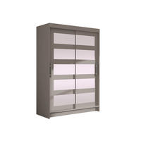 KLEIDERSCHRANK Miami IV - Kaschmir/Silberfarben, Holzwerkstoff/Kunststoff (120/200/58cm) - MIRJAN24