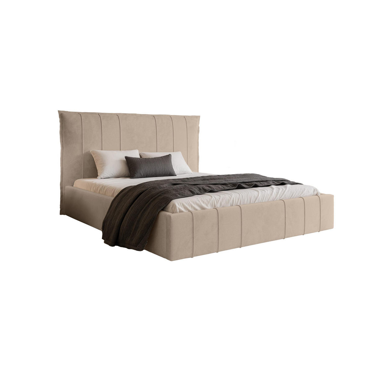 POLSTERBETT Acate 120x200 cm, Beige - Beige, Textil (120/200cm) - Fedve