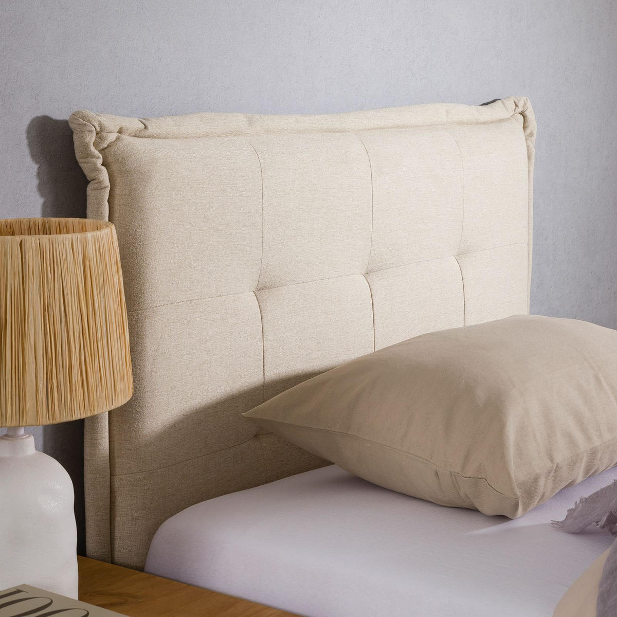 KOPFTEIL JALEYA 90X190 CM - Beige, Textil (91/99/7cm) - IDIMEX