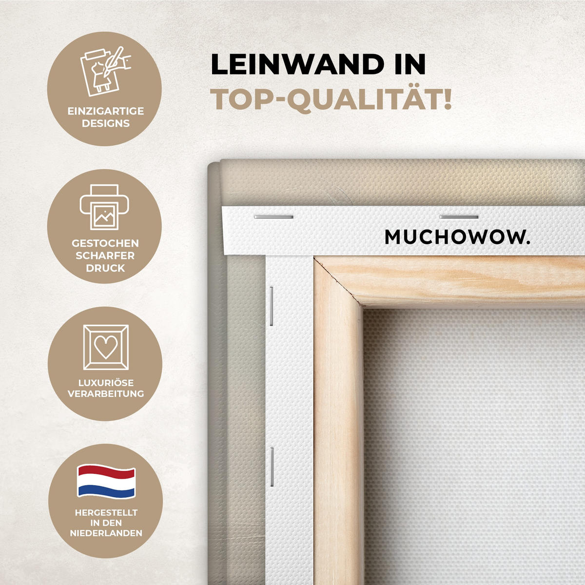 LEINWANDBILD Segelschiff - Meer - Bewölkt 30x20 cm - Creme, Textil (30/20cm) - MuchoWow