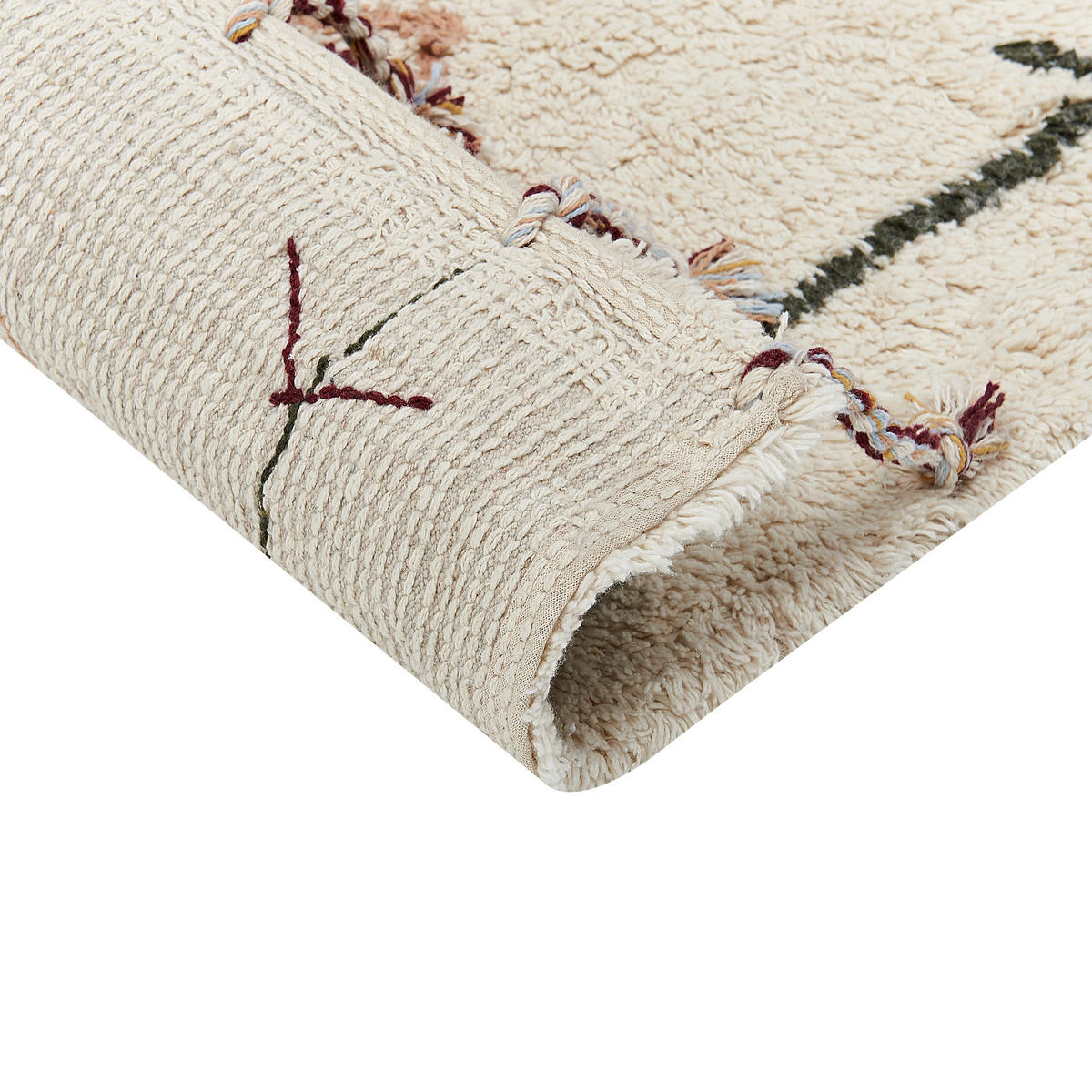 TEPPICH geflochten Corum 200/140 cm - Beige, Textil (140/200cm) - Beliani
