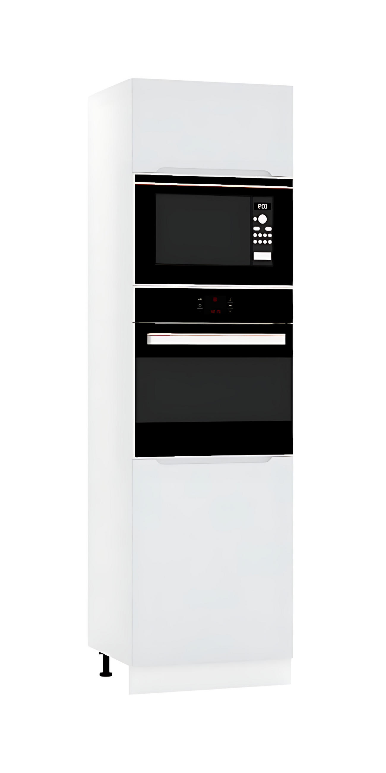MIKROWELLENUMBAUSCHRANK D60PK MVP/L - Zivora - Stilvolles Küchenelement - Hellgrau, Holz (60/213.3/56cm) - ROYAL24_MARKT