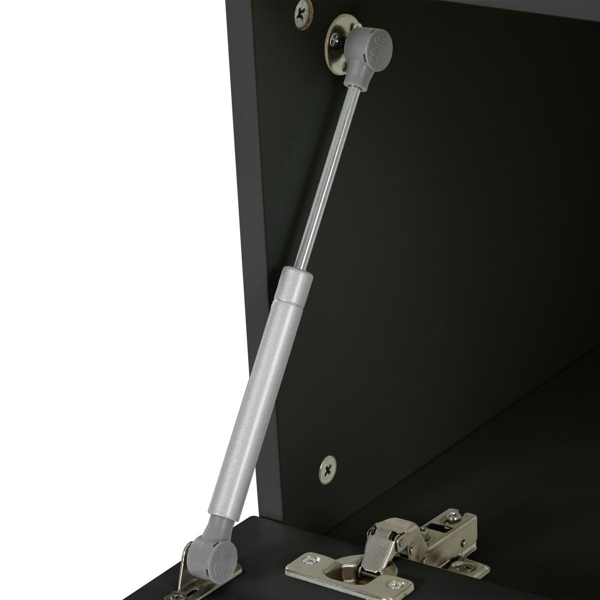 STANDGARDEROBE mit 6 Haken und Sitzbank in Schwarz, 120/40/191,5 cm - Schwarz, Holzwerkstoff (120/191/40cm) - BEAOK