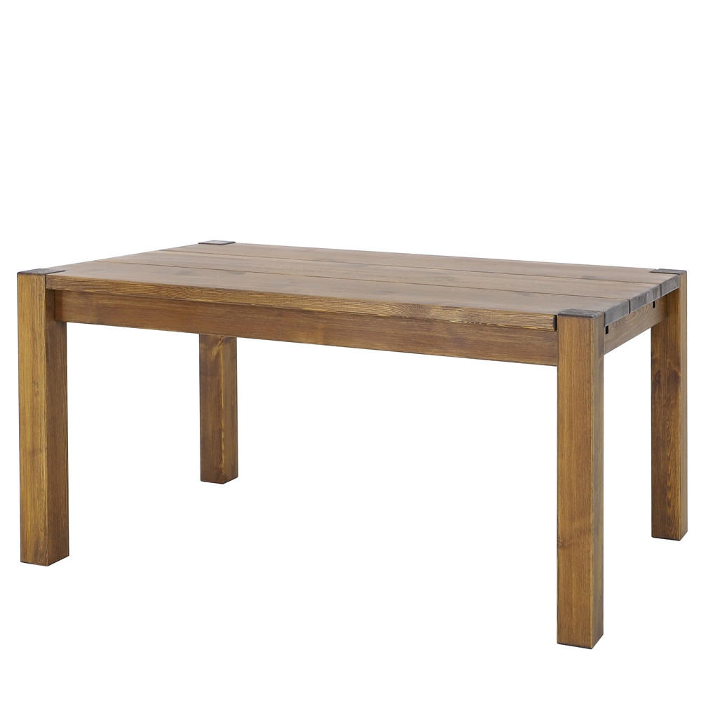 ESSTISCH aus Massivholz 140 cm Rustyk - Dunkelbraun, Holz (140/90/78cm) - Seart
