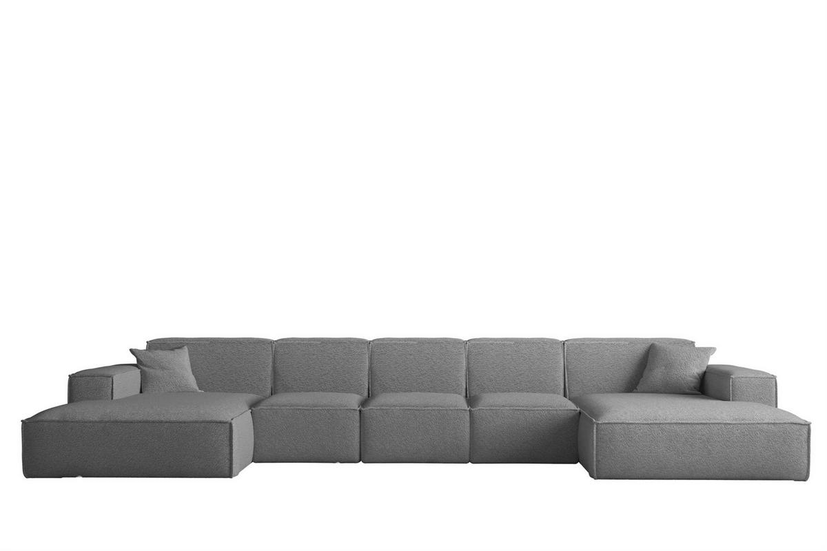 WOHNLANDSCHAFT Celes Premium Xl Bukla - Grau, Holzwerkstoff/Textil (462/73/165cm) - Fun Möbel