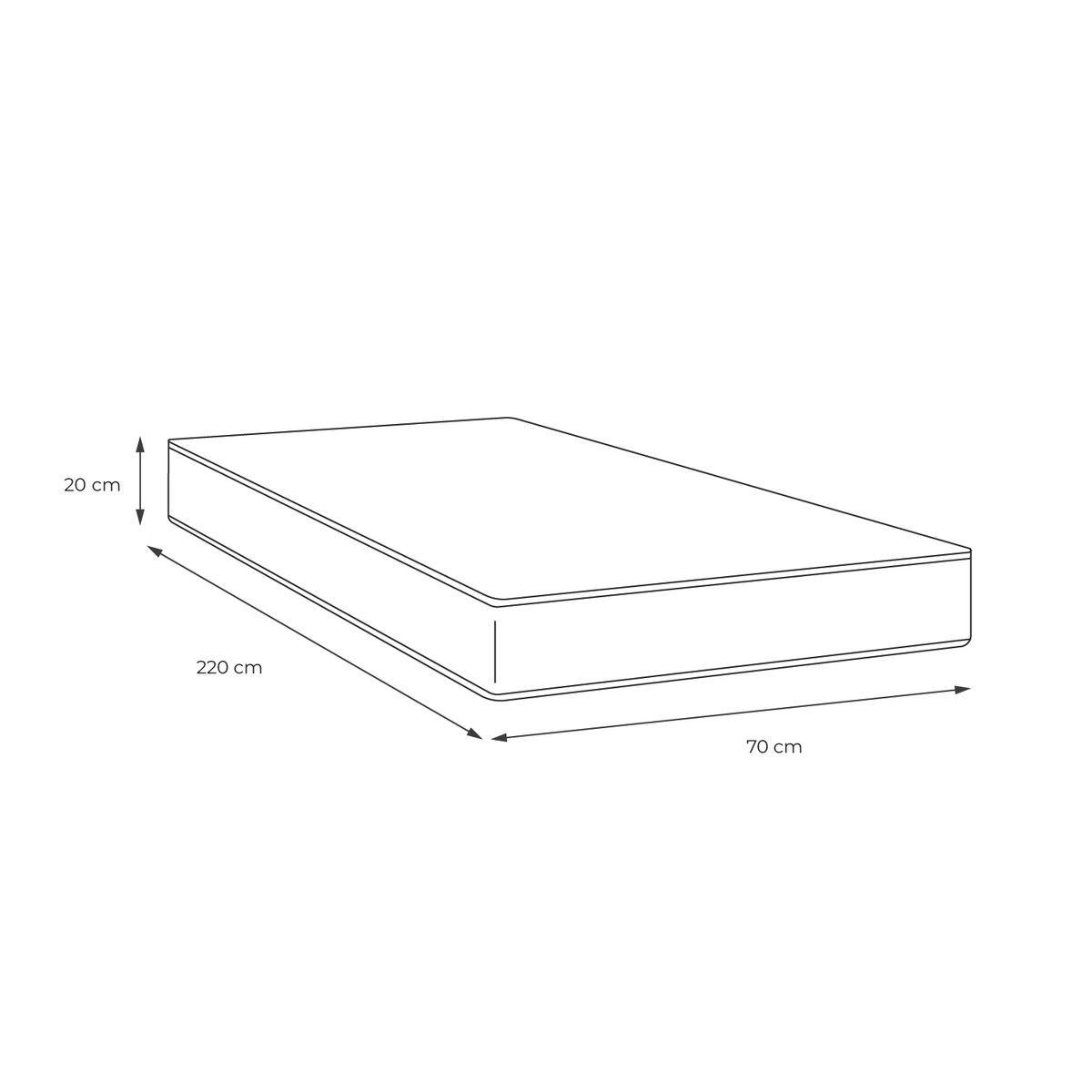 MATRATZE Actiflex soft Taschenfederkern 70 x 220 cm h2 - Weiß, Textil (70/220cm) - ACTISOM