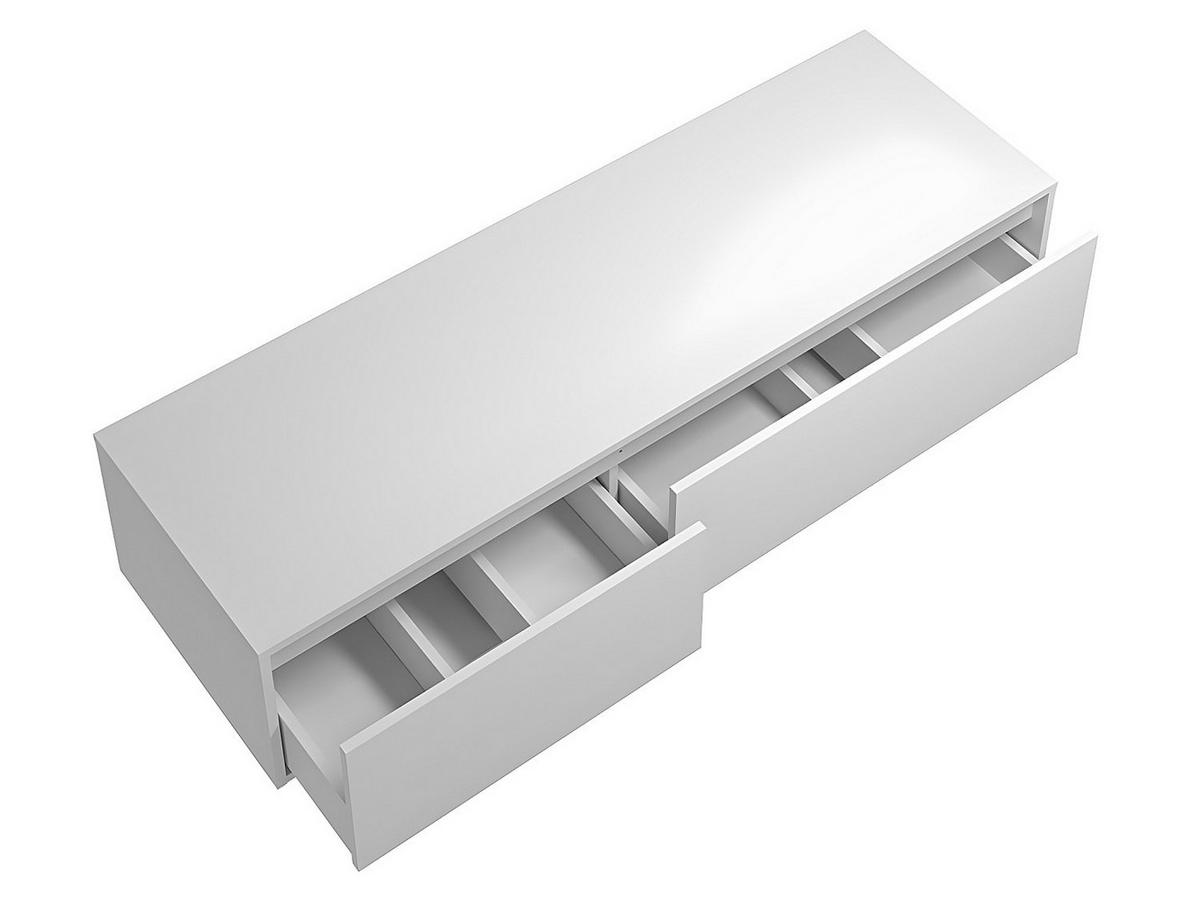 WASCHBECKENUNTERSCHRANK - 150cm x 47cm - Holzspan - weiß - ISAURE - Weiß, Holz (150/32/47cm) - Vente-Unique