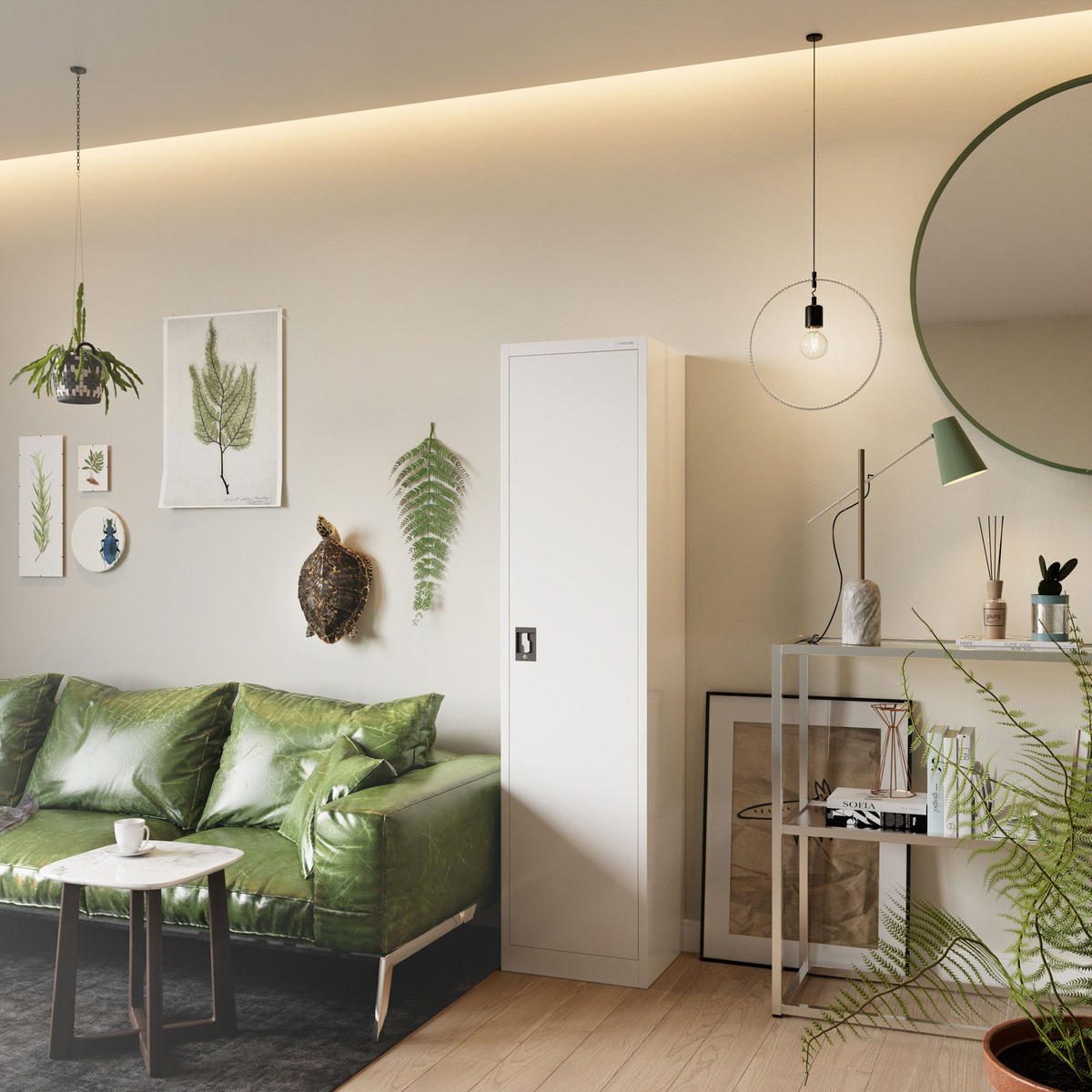 AKTENKABINETT ALEX D600 - Weiß, Metall (45/185/60cm) - Jan Nowak