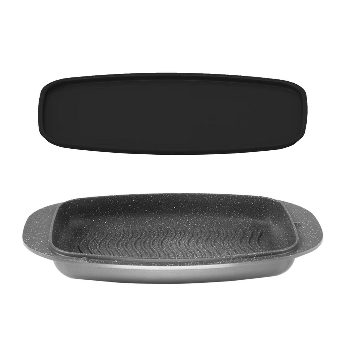 BRÄTER-/BACK-SET MULTIFUNKTIONAL 5-TEILIG - Grau, Metall (39cm) - Stoneline