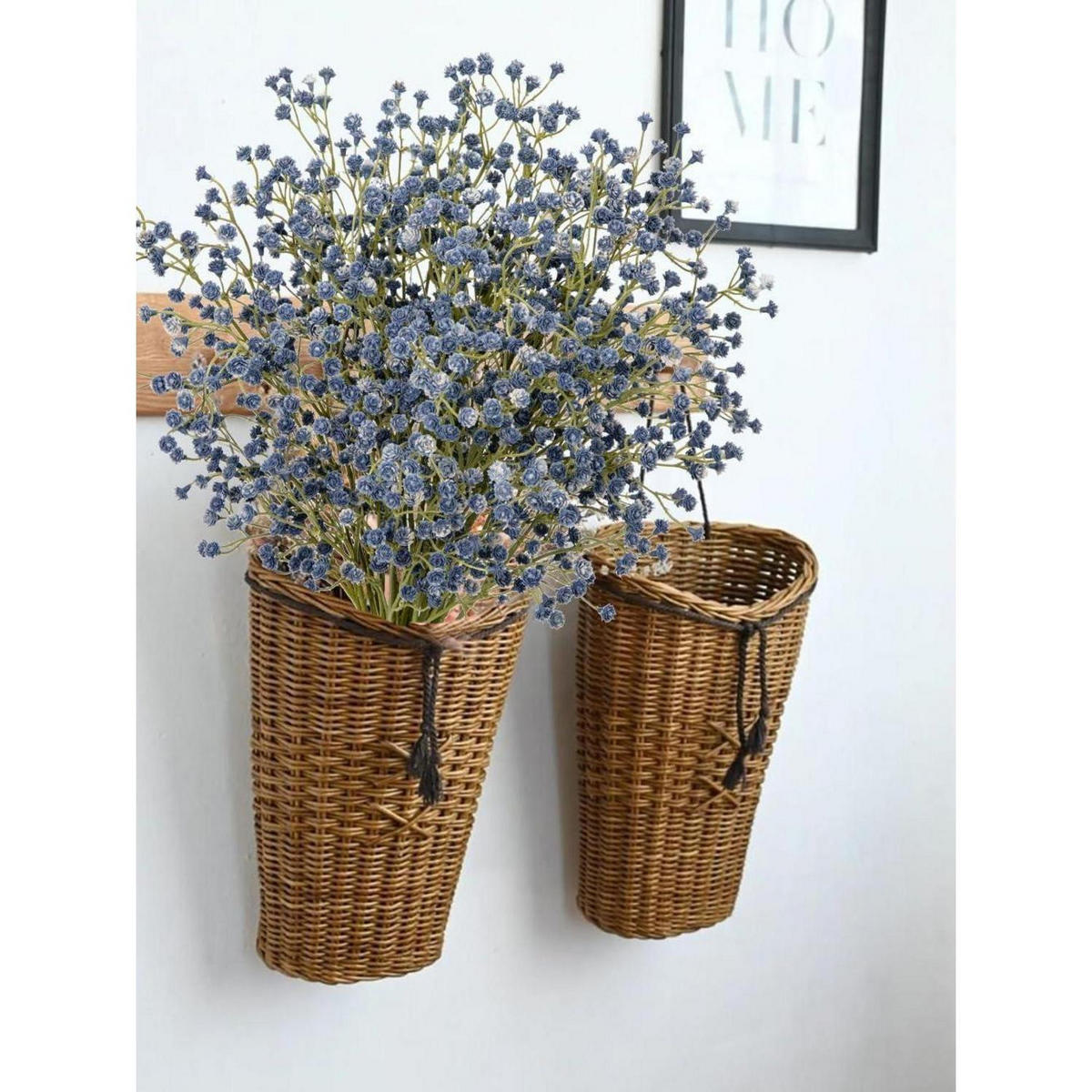 KUNSTBLUMEN 10 Stück Schleierkraut Bund 60 cm Blau - Blau, Kunststoff (60cm)
