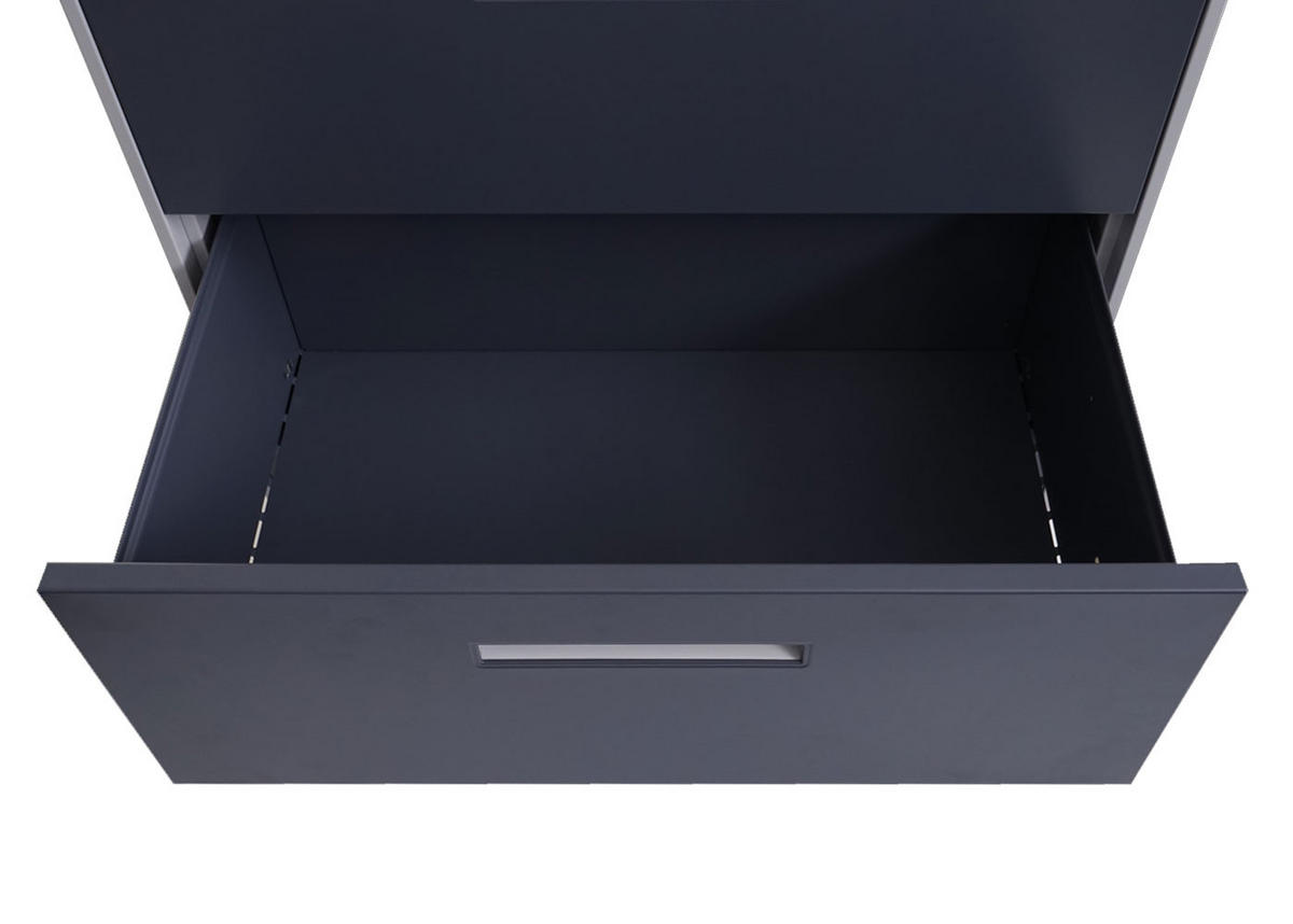 HÄNGEREGISTERSCHRANK HxBxT 103x76x46cm A4 abschließbar Grau-Dunkelgrau - Dunkelgrau, Metall (76/103/46cm) - PROREGAL