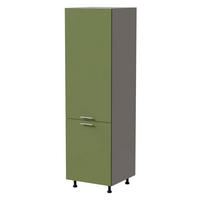KÜHLSCHRANKUMBAUSCHRANK Brerra D14/DL/60/207 RAL 6025 farngrün Matt / Grau Matt 60 / 59 / 207cm - Grau/Grün, Holz/Holzwerkstoff (60/207/59cm) - Feldmann-Wohnen