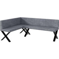 ECKBANK PETER_X - Grau, Textil (142/196cm) - Meblini