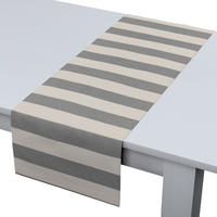 TISCHLÄUFER Quadro, weiß und grau, 40x130 cm - Weiß, Textil (40/130cm) - Dekoria