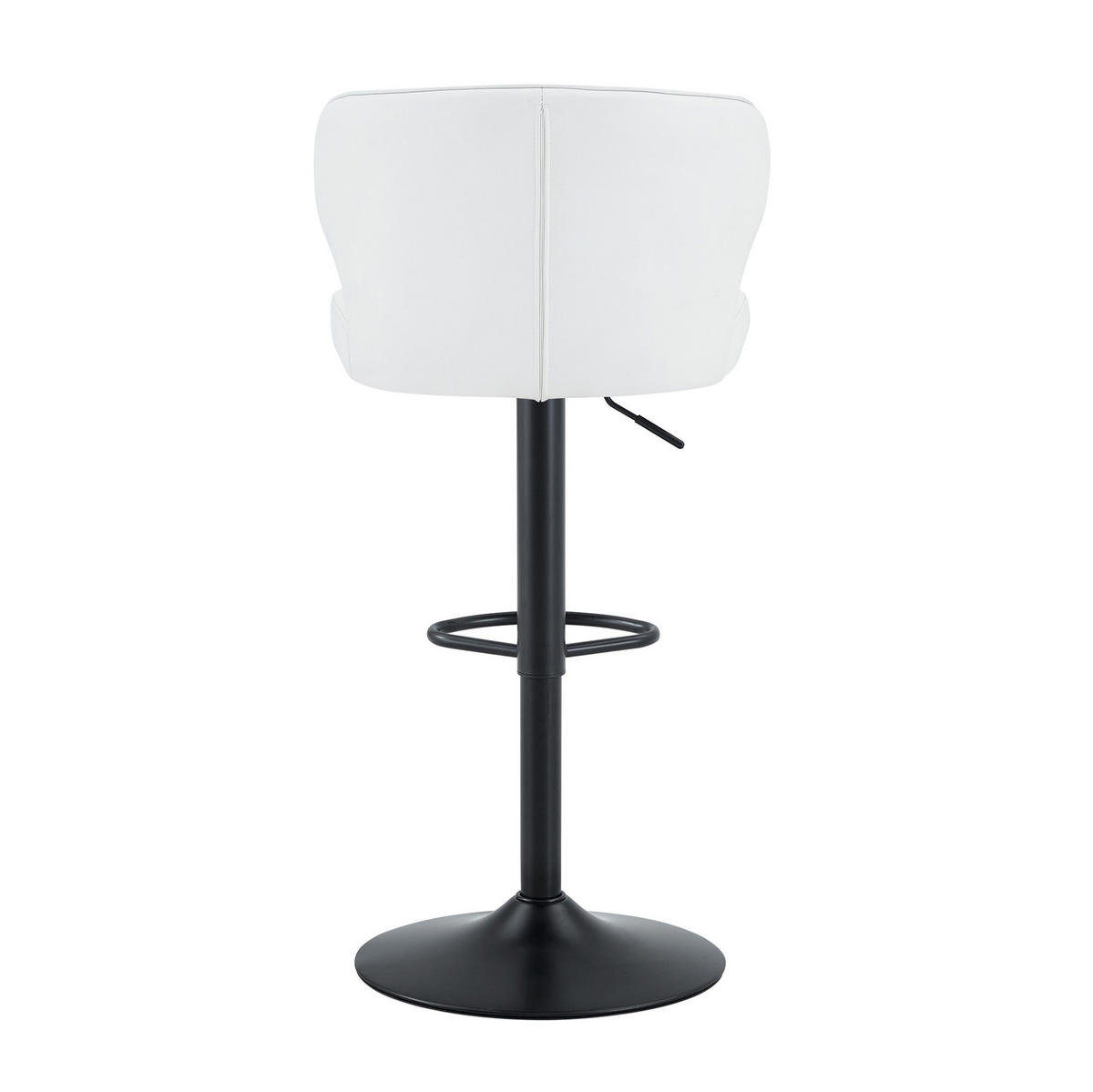 BARHOCKER 2er-Set höhenverstellbar mit Lehne Weiß - Weiß, Metall (45/110/49.72cm) - Meubliv