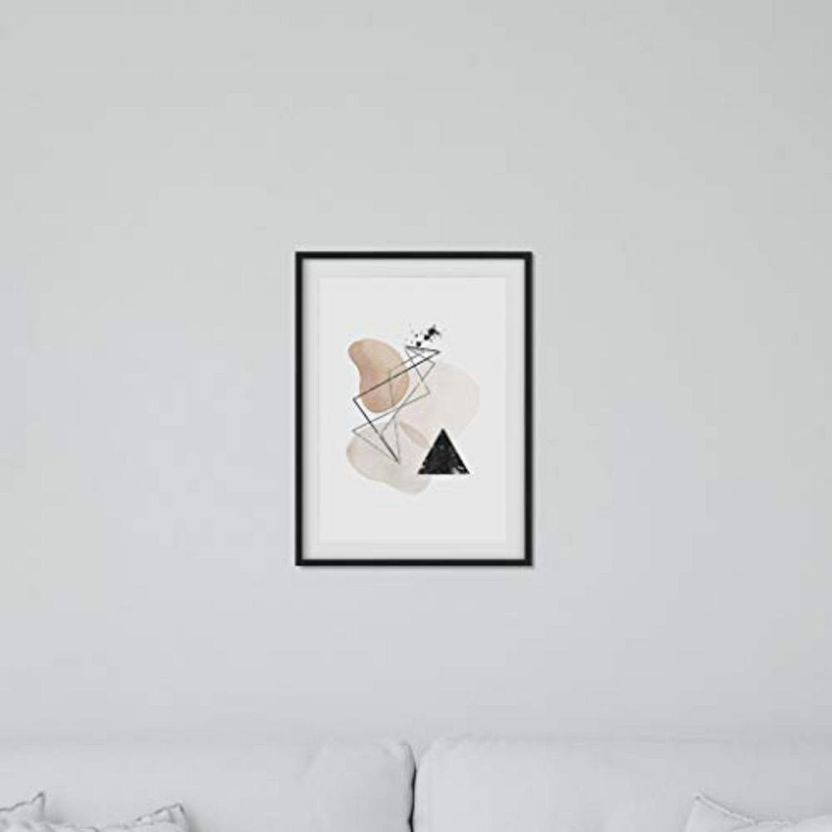 POSTER Set mit 4 Blätter und abstrakten Formen mit braunen Tönen A3 Rahmenlos - Klar, Papier (29.7/3cm) - Nacnic