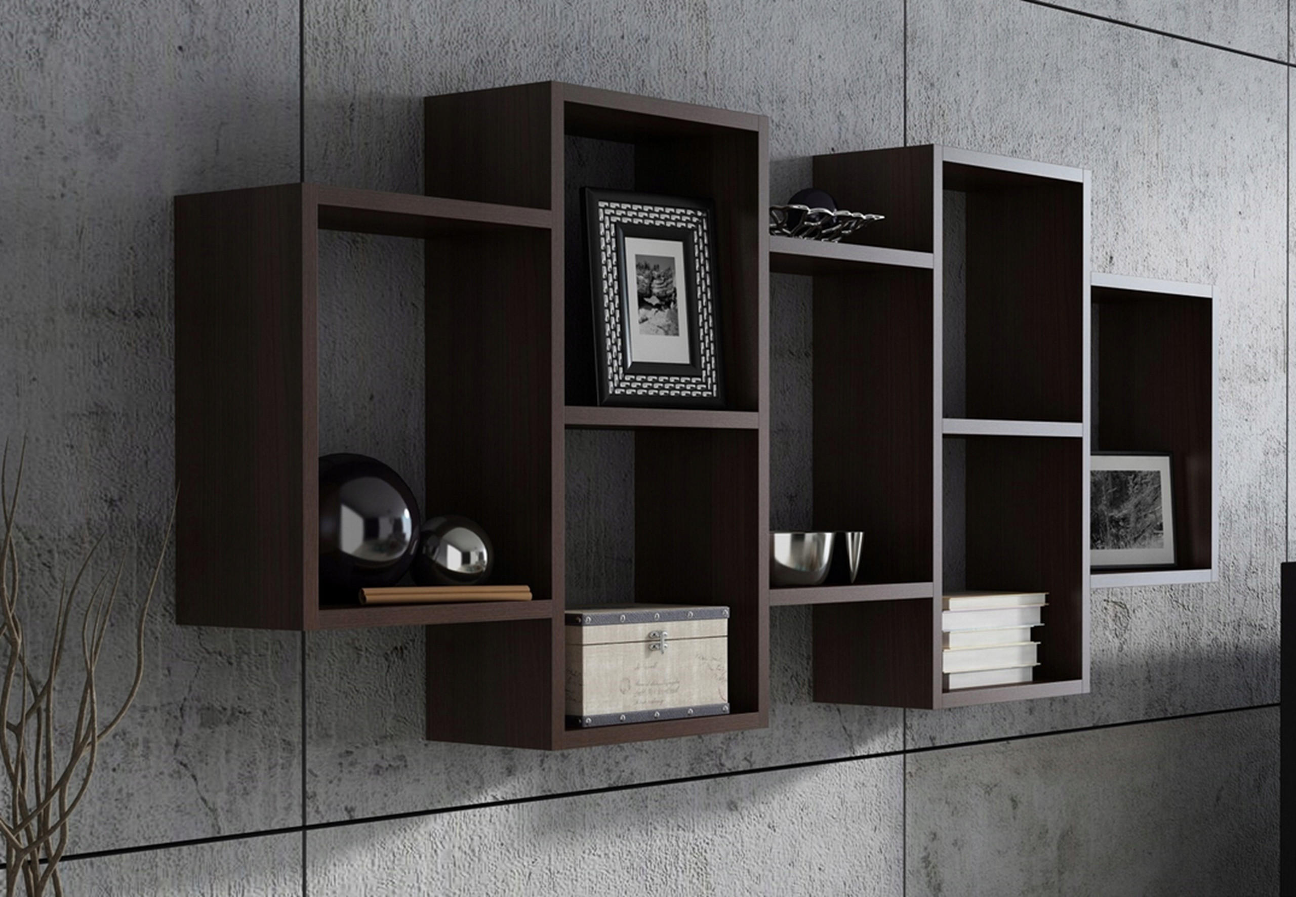 WANDREGAL Polon BIS Wenge 147/21/65 cm - Wengefarben, Holzwerkstoff (147/65/21cm) - Matkam Möbel