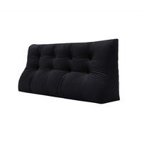 RÜCKENKISSEN Körperkontur Samtlook Schwarz 140 cm - Schwarz, Textil (55/140cm) - Vercart