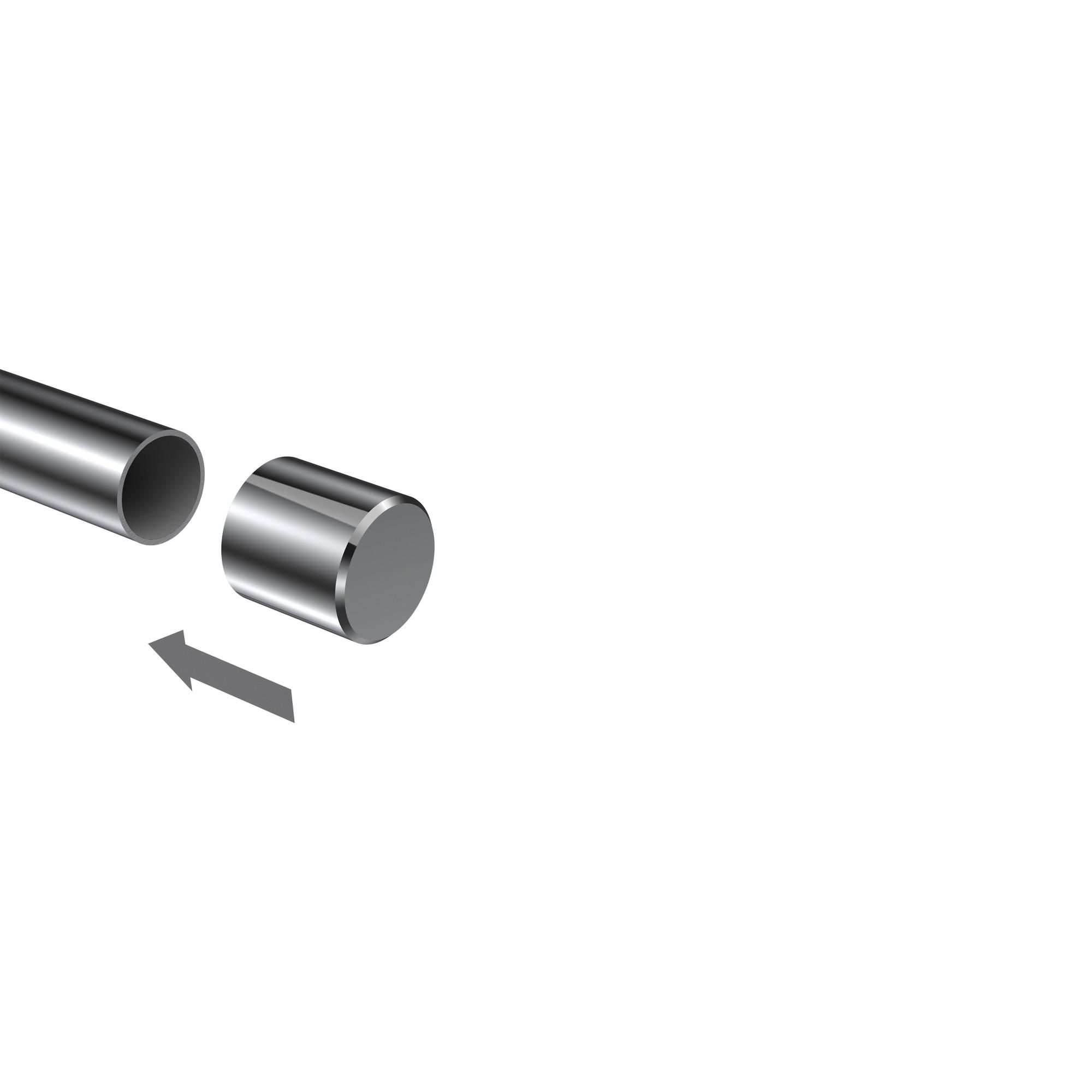 ENDSTÜCKE FÜR GARDINENSTANGEN 20 mm Ø, Santo Chrom, Packung 2 Stück - Chromfarben, Metall (2.5/2.5/2.5cm) - INTERDECO
