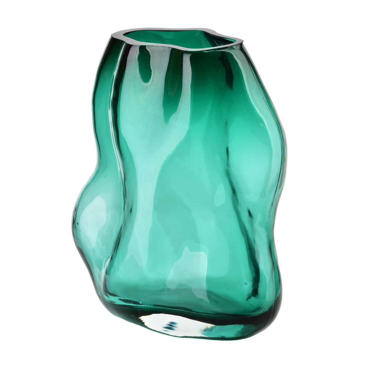 VASE Serenite Grün 19x10xh23,5 cm Glas - Grün, Glas (23.5cm) - Mondex