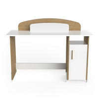 SCHREIBTISCH 1 Fach und 1 Tür B134,8 cm - NAILI - Weiß, Holzwerkstoff (50/103.4/52.5cm) - Calicosy