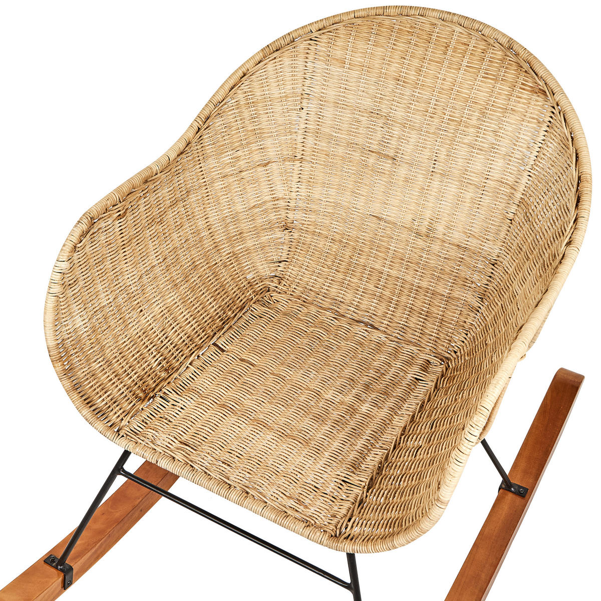 SCHAUKELSTÜHLE 2er Set Naturfarben Lavinio - Naturfarben, Naturmaterialen (61/80/98cm) - Beliani