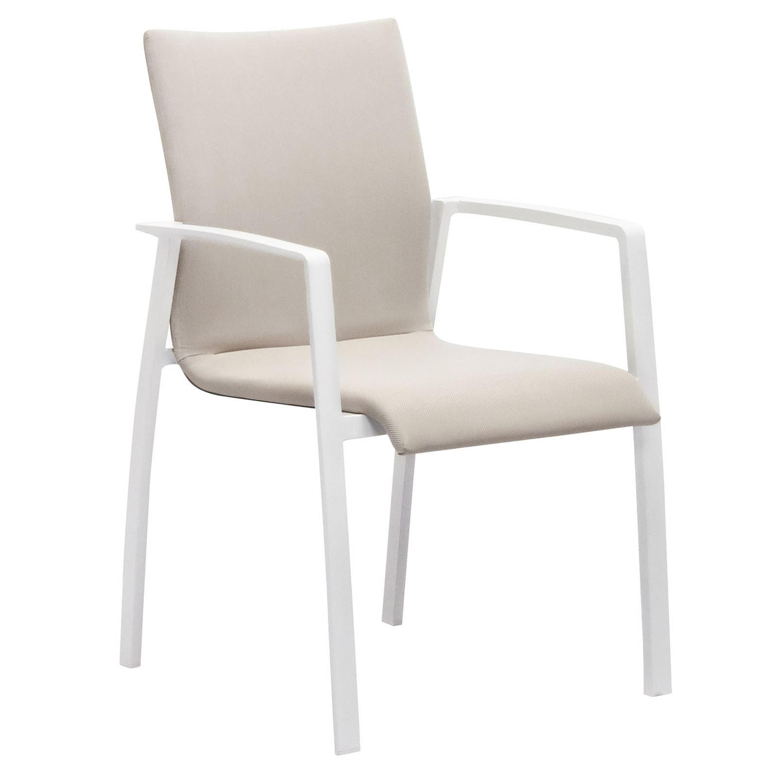 GARTENSTÜHLE VERANO 6ER-SET - Beige, Textil (57/89/62cm) - IDIMEX