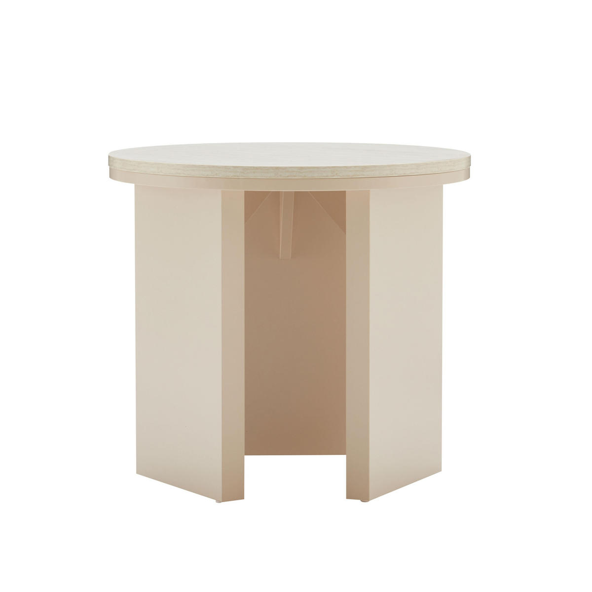 COUCHTISCH, Beige - Weiß, Holz (50/50/45cm) - Oviala
