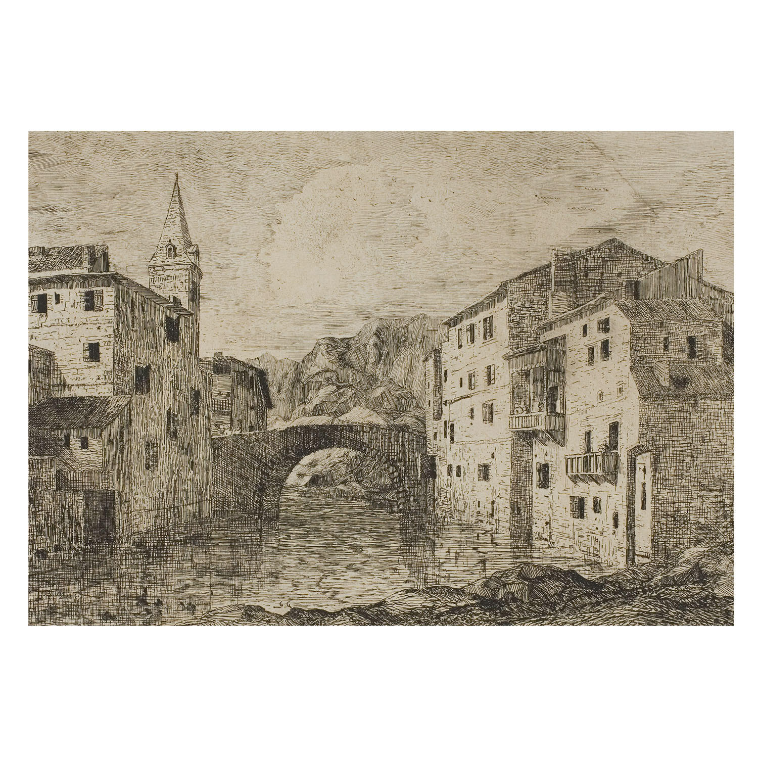 FOTOTAPETE 208x146 cm - Stadtpanorama - Blau, Textil (208/146cm) - Wallfluent