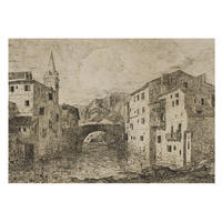 FOTOTAPETE 208x146 cm - Stadtpanorama - Blau, Textil (208/146cm) - Wallfluent