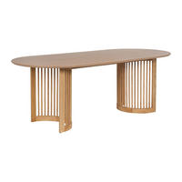 TISCH ohne Ausziehfunktion - 8 -Sitzer - MDF - naturfarben hell - NELIRAM - Naturfarben, Holz (100/220/75cm) - Vente-Unique