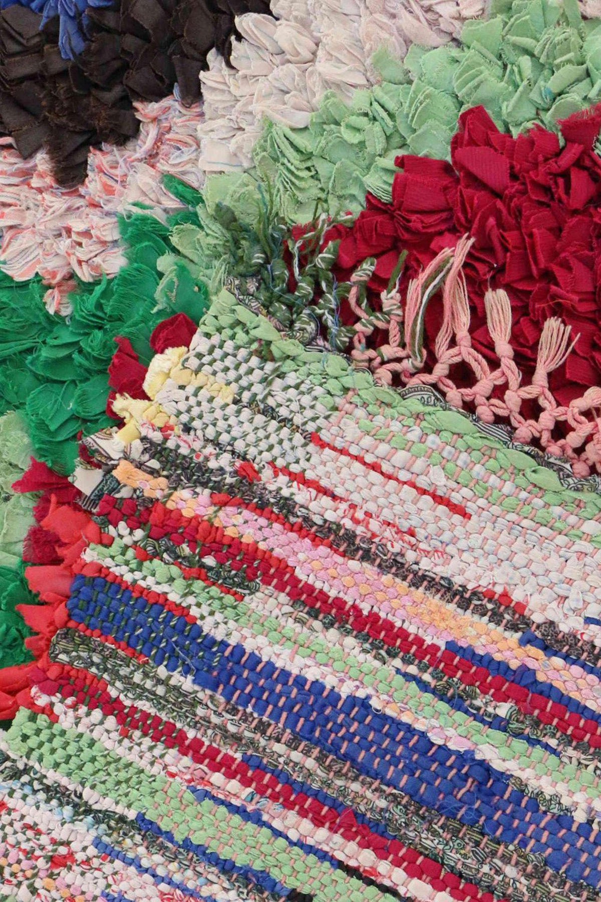 BERBERTEPPICH aus recycelten Textilien 89x 172 cm - Multicolor, Textil (89/172cm) - AFK Living