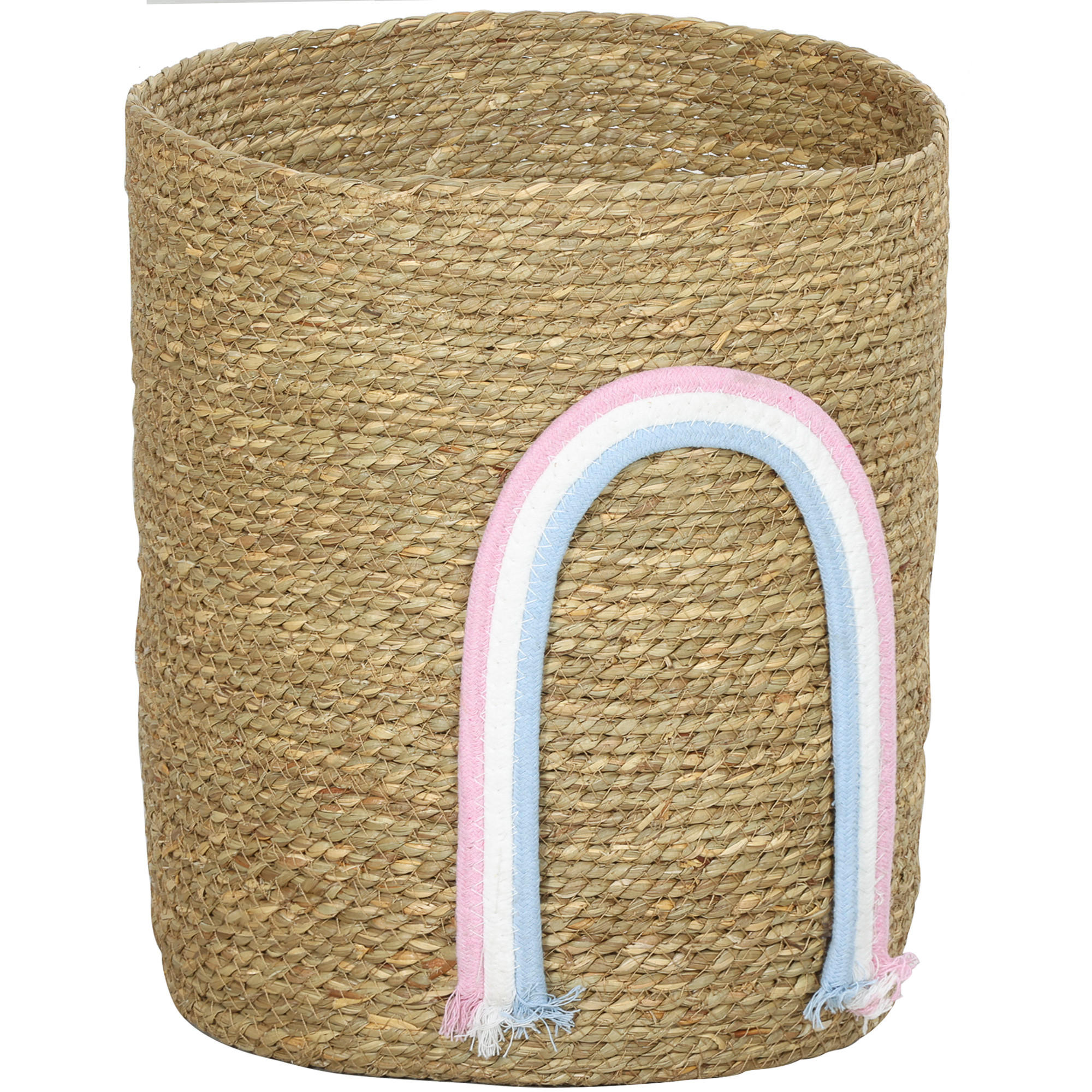 AUFBEWAHRUNGSKORB Seegras Baumwollseil Naturholz - Naturfarben, Naturmaterialen (30/35/30cm) - HOMCOM