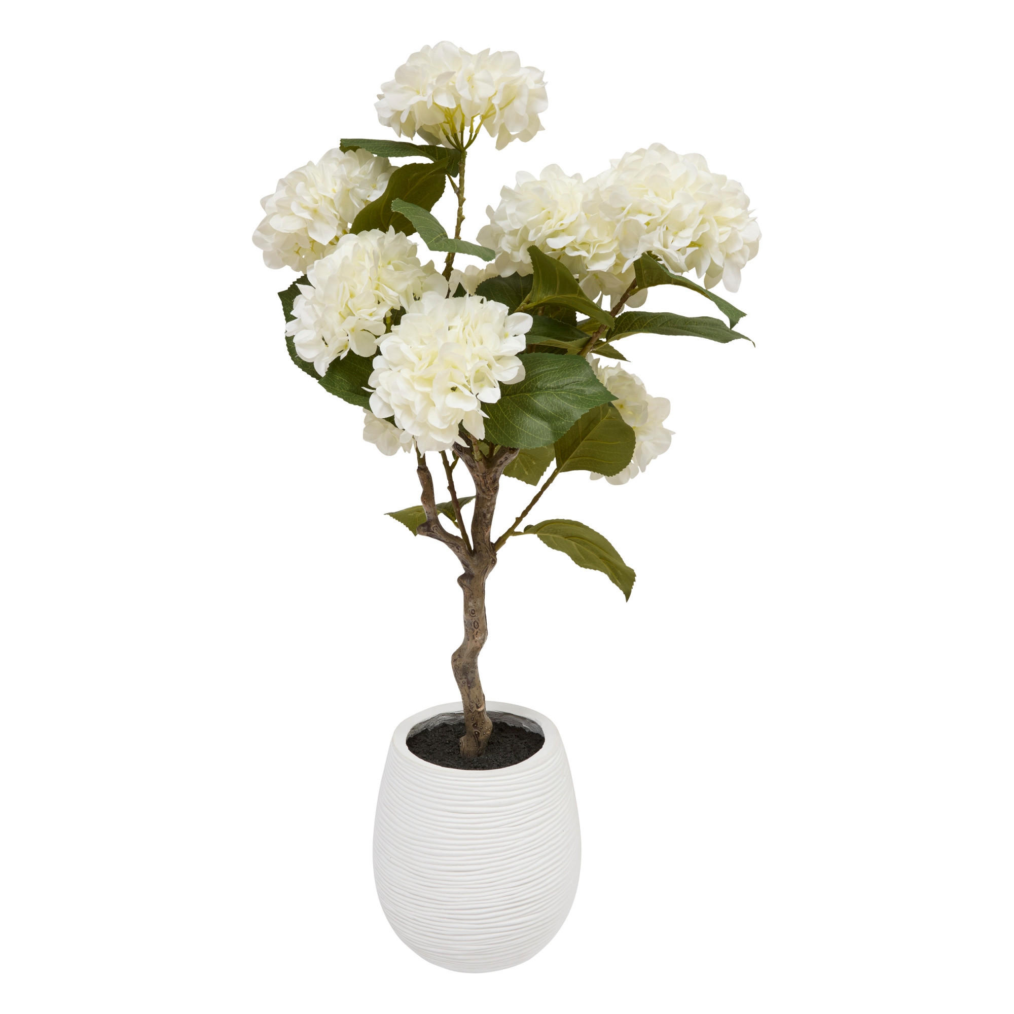 HORTENSIE im Keramiktopf Mika 40/40/100 cm - Weiß, Kunststoff (100cm) - Atmosphera Createur d´interieur