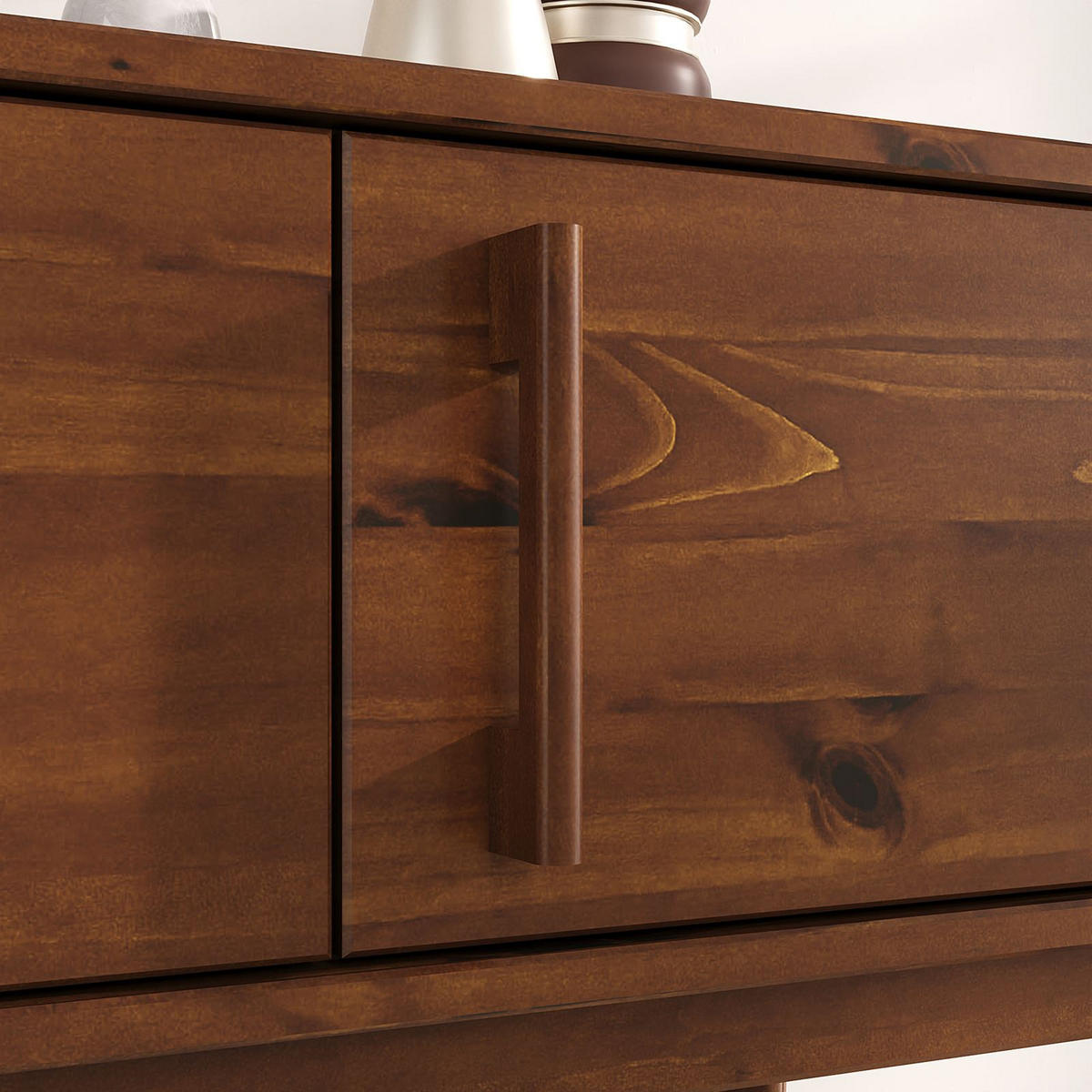 LOWBOARD TECCA Kastanie - Kastanienfarben, Holz (145/48/41cm) - IDIMEX