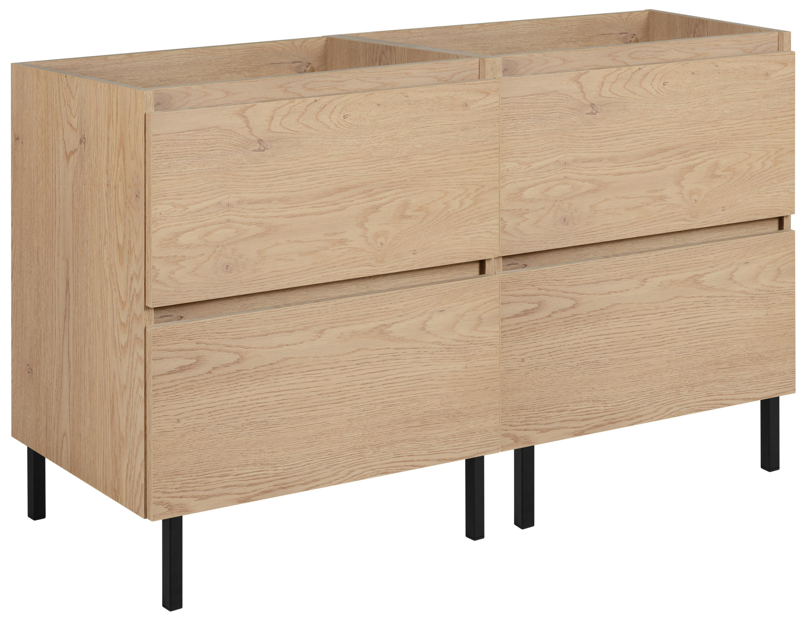 3XE Living Badezimmerschrank Eiche 120x80.7x46 cm