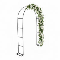 ROSENBOGEN - Schwarz, Metall (140/240/38cm) - Relaxdays