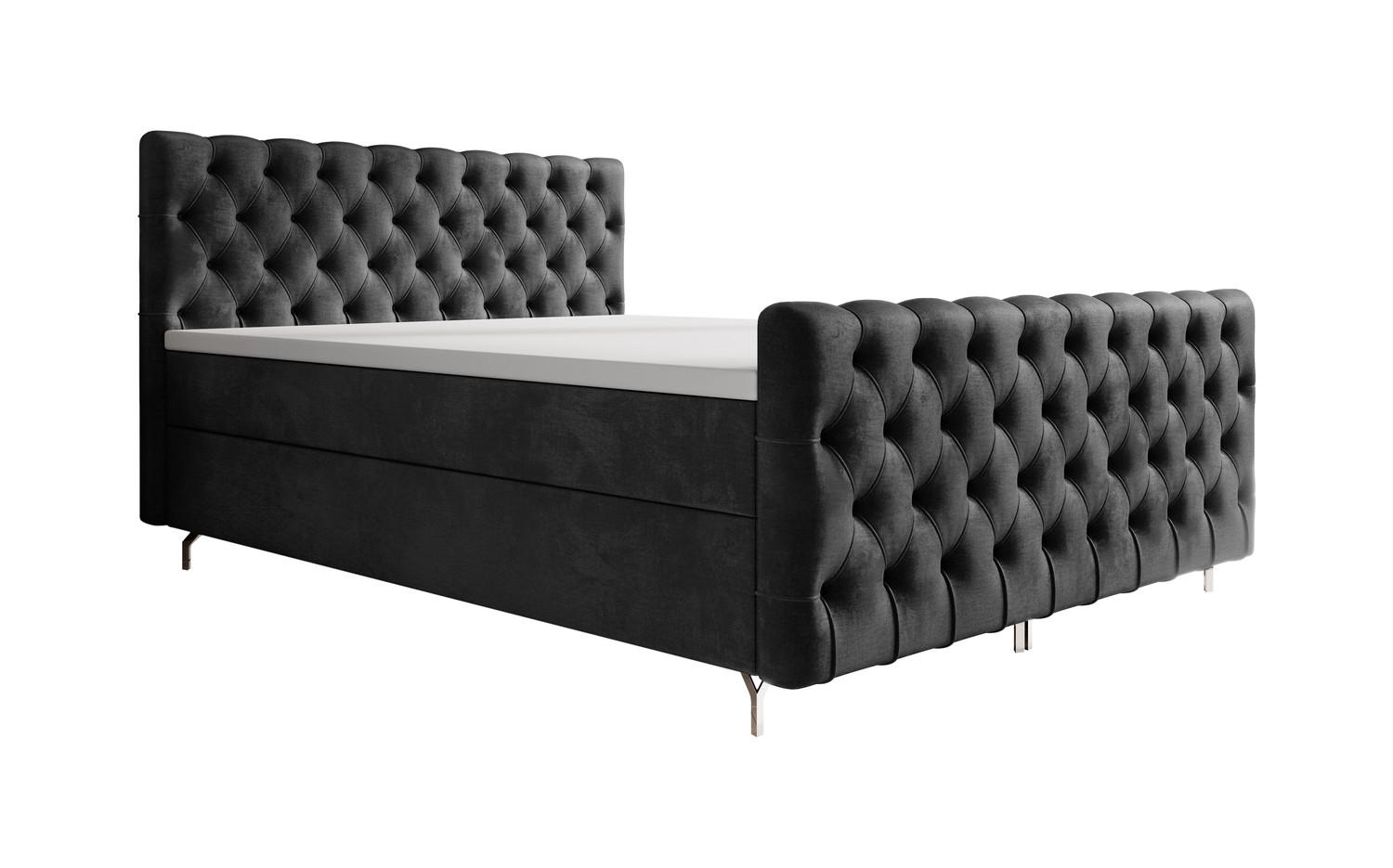 BOXBETT Piko2 Anthrazit 180x200 - Anthrazit, Textil - Luxkor24