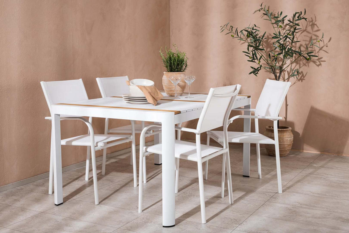 GARTENSET weiß - Weiß, Holzwerkstoff - ebuy24
