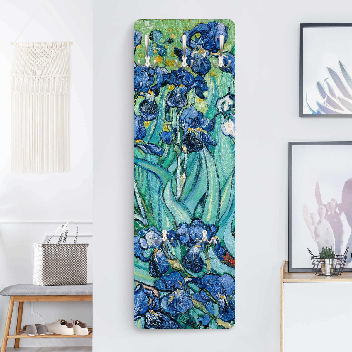 WANDGARDEROBE - Vincent van Gogh Iris 34/105 cm - Blau, Holzwerkstoff (34/105cm) - Bilderwelten