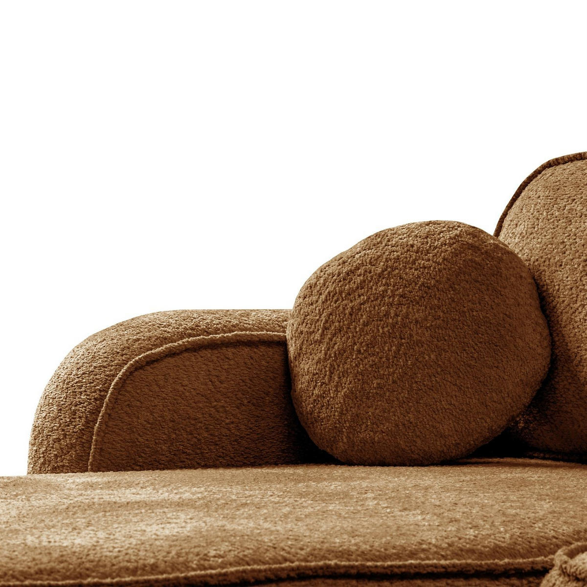 ECKCOUCH VENUS II mit Bettkasten, Coral 35 - Cognac, Textil (275/178cm) - Lookway